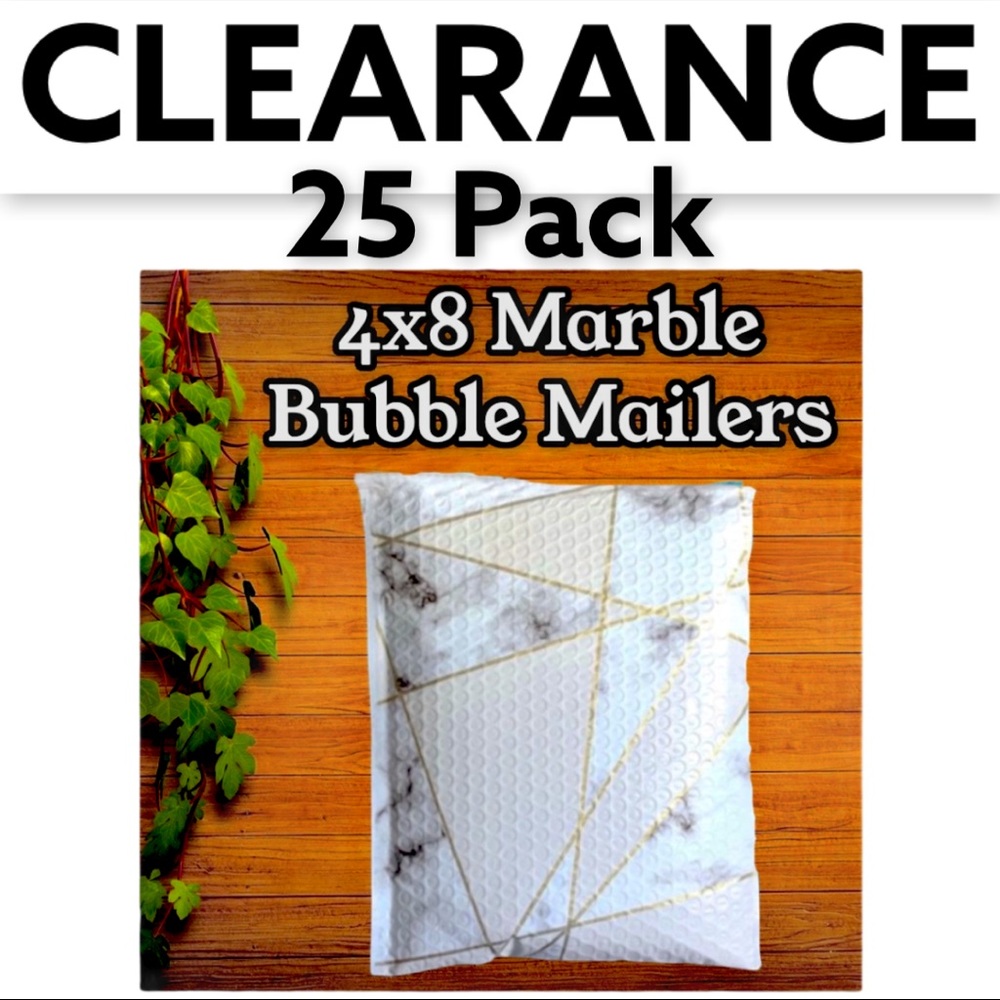 25 4”X8” Marble Bubble Mailers CLEARANCE - Picture 2 of 7